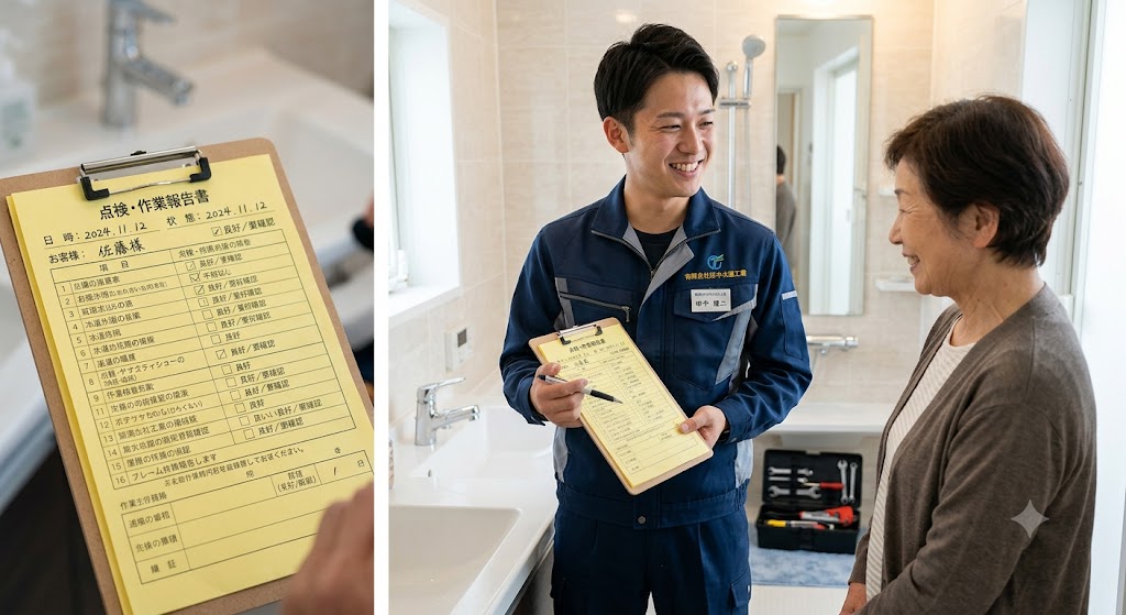 水道屋さんと点検表