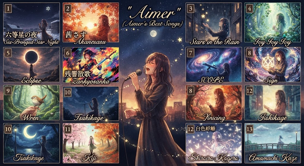 Aimerの真骨頂が爆発するおすすめ曲13選のイラスト