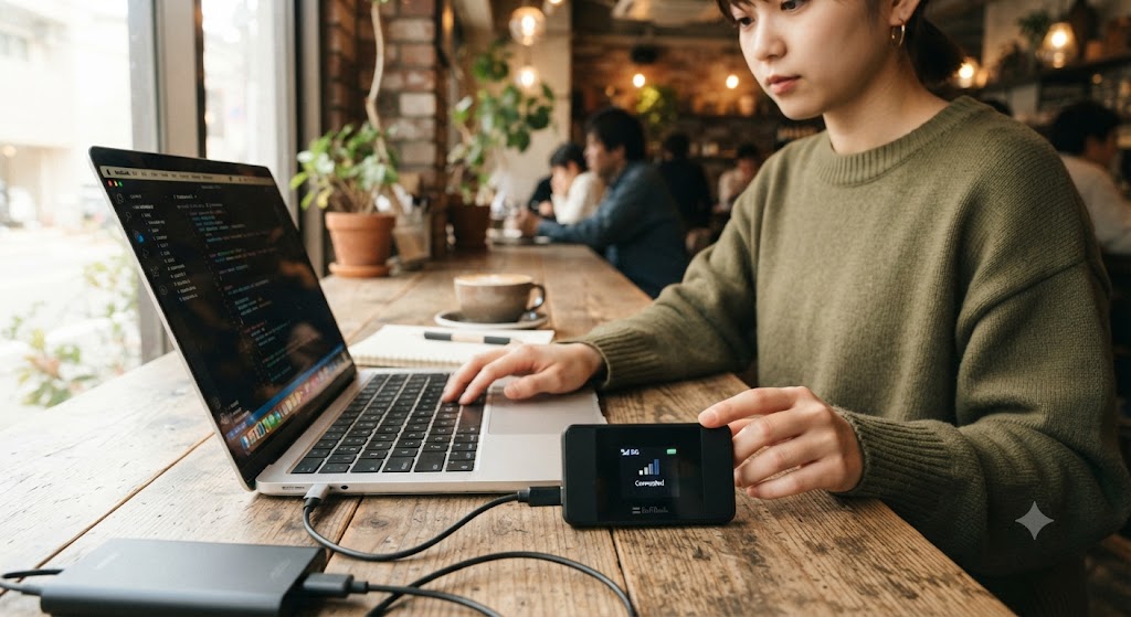 PCとポケットWI-FI